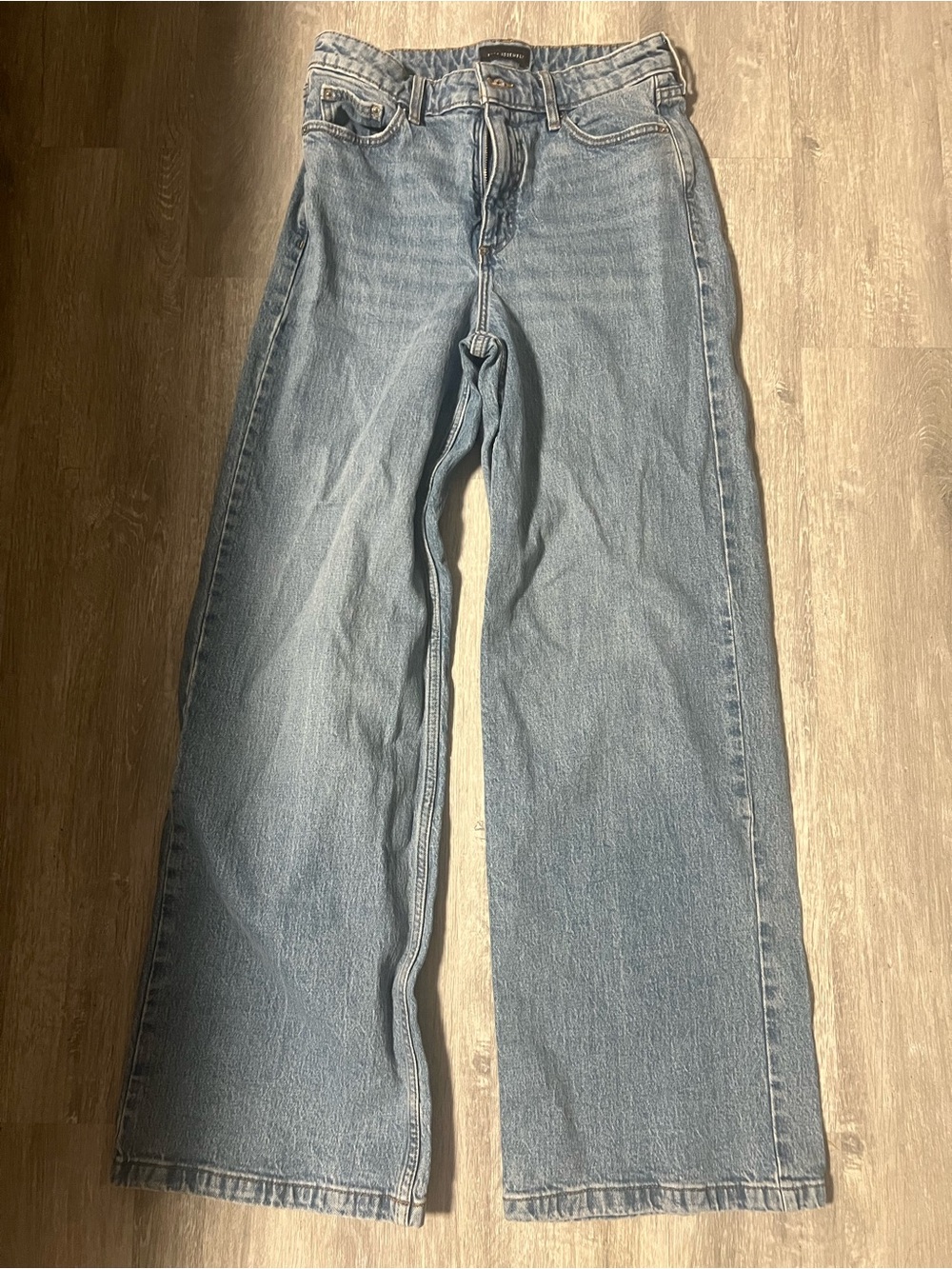 High-Rise Light Blue Wide-Leg Women's Jeans